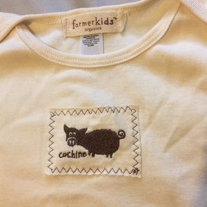 NWOT Farmerkids Organics tee w embroidery